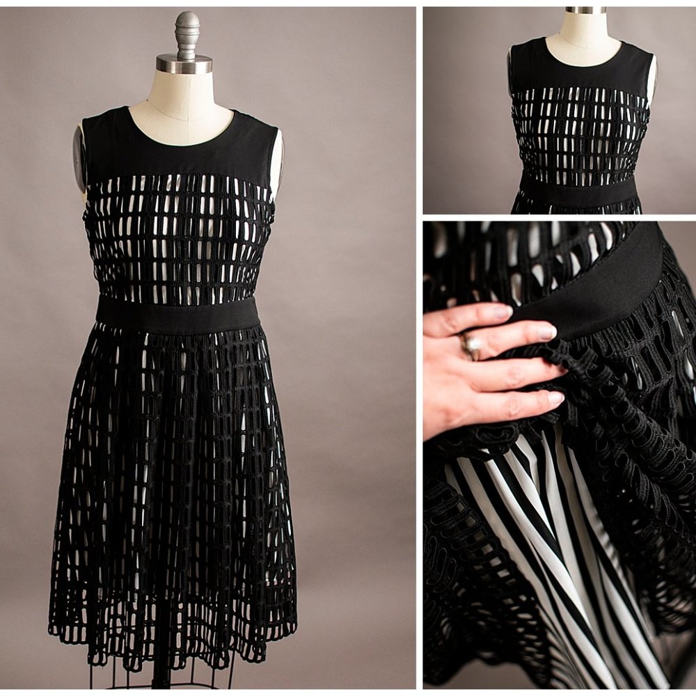 Bread n Butter black net overlay dress - 1 (US6)